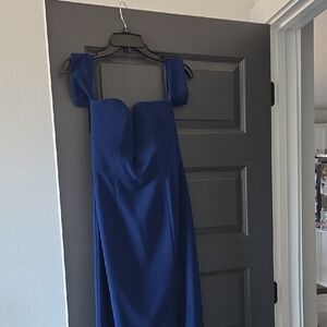 Aidan Mattox Navy Blue Evening Dress